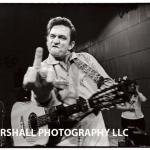 Johnny Cash flips the bird. Johnny Cash flips the bird.