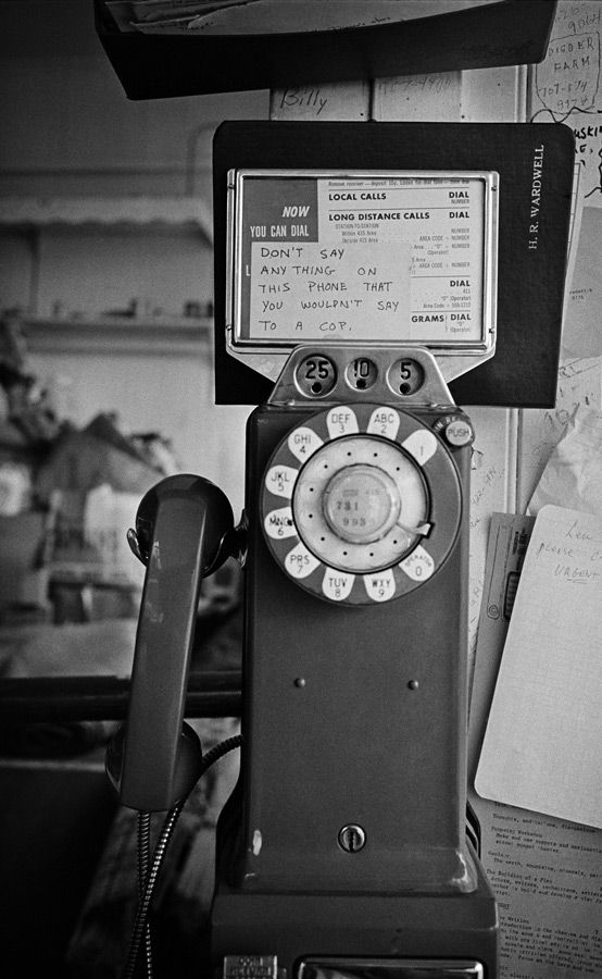 'Don't Say Anything …' pay phone on Haight Street, San Francisco, 1967