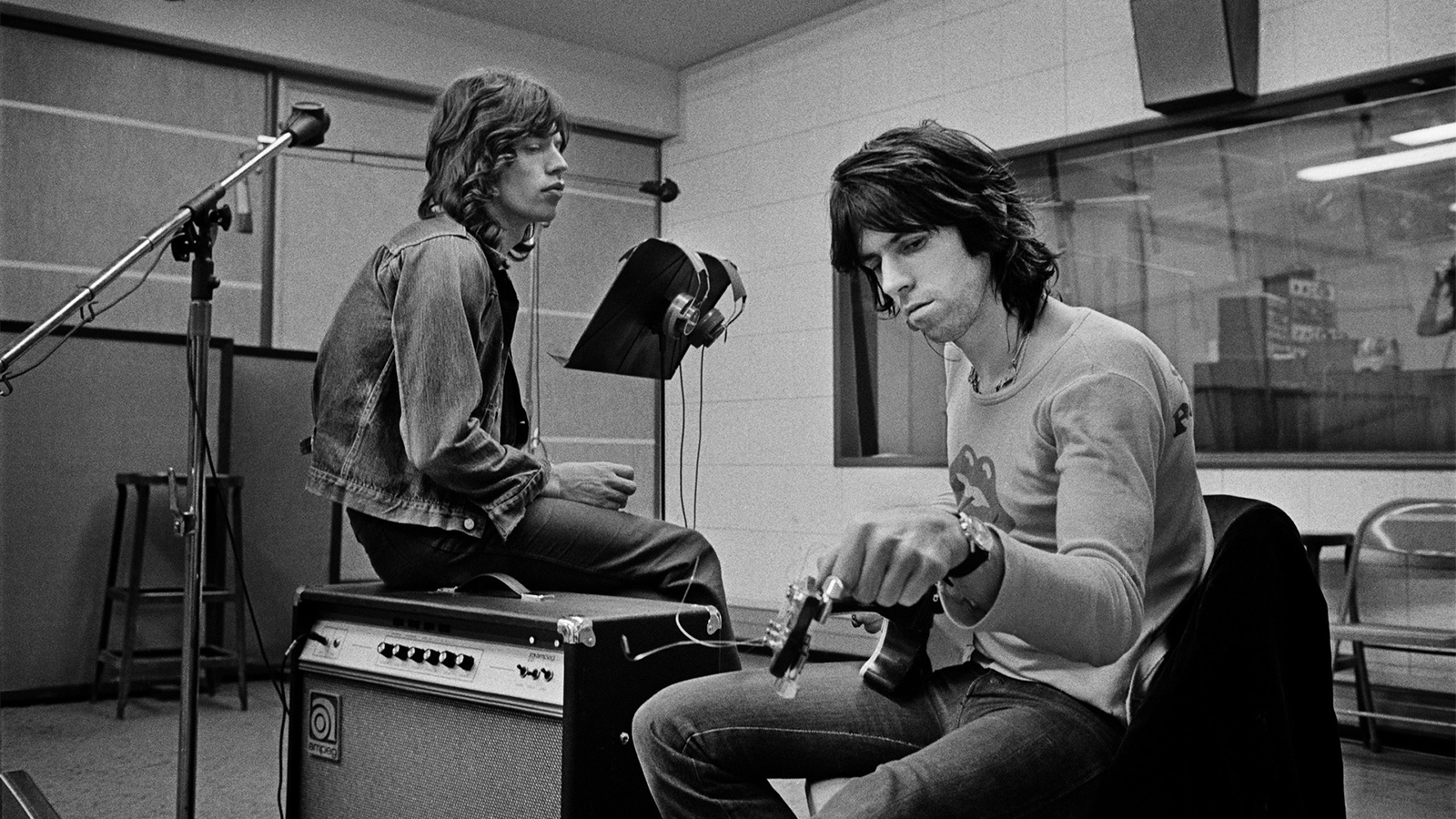 Mick Jagger and  Keith Richards, 'Exile on Main Street' studio recordings, 1972