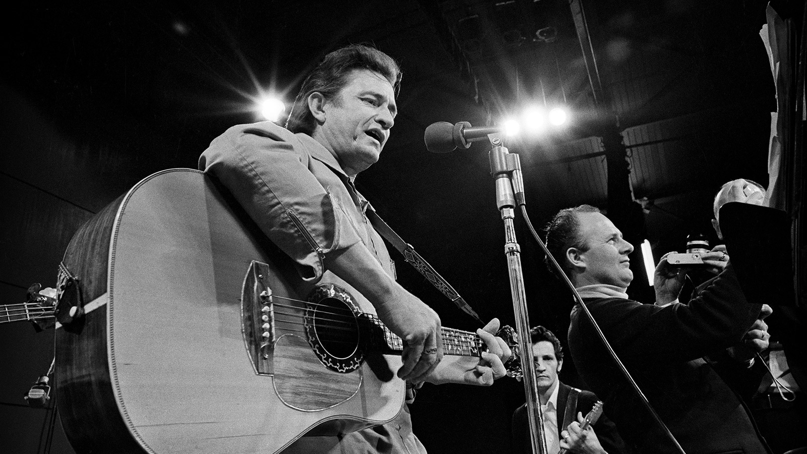 Johnny Cash soundcheck, San Quentin Prison, 1969