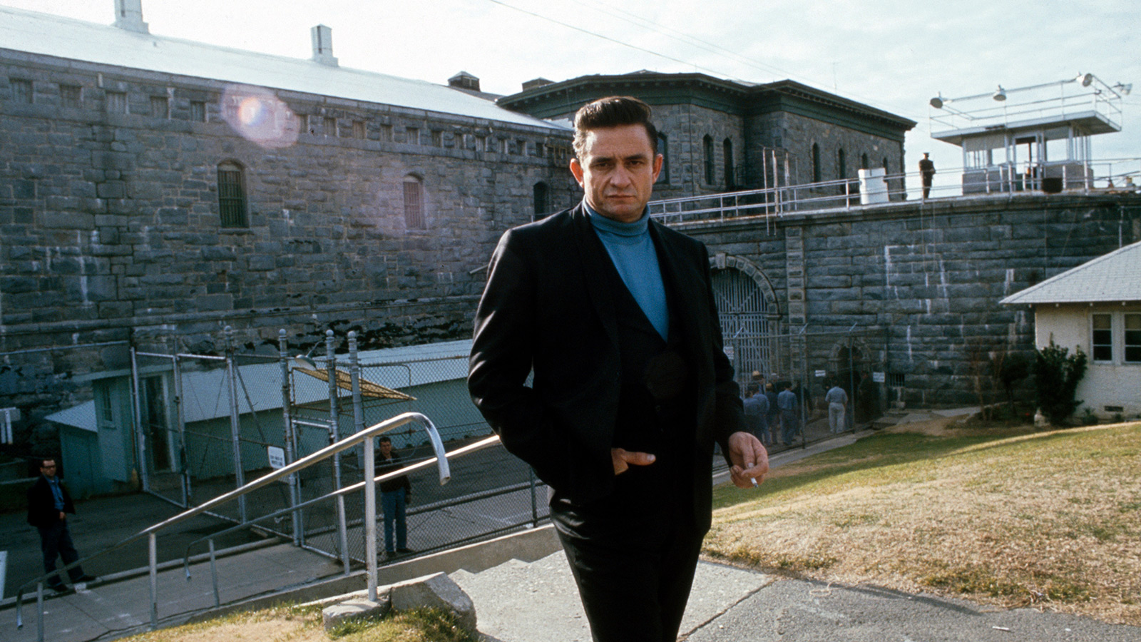 Johnny Cash outside Folsom Prison, 1968