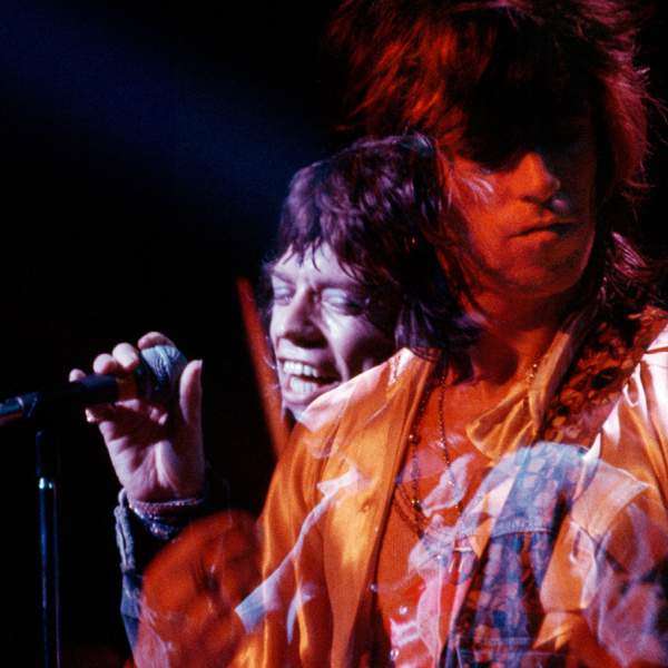 Mick Jagger and  Keith Richards, double exposure, 1972