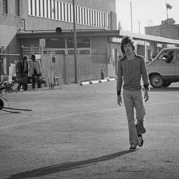 Mick Jagger at airport, 1972