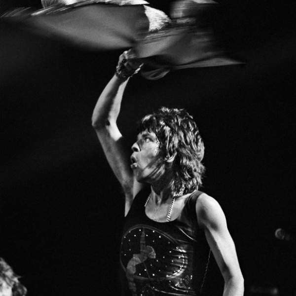 Mick Jagger on stage, 1972