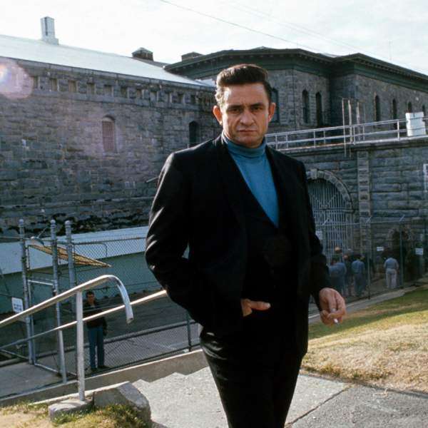 Johnny Cash outside Folsom Prison, 1968