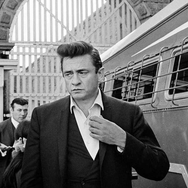 Johnny Cash arriving at Folsom Prison
