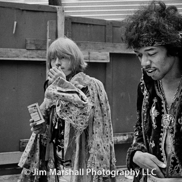 Brian Jones and Jimi Hendrix, 1967