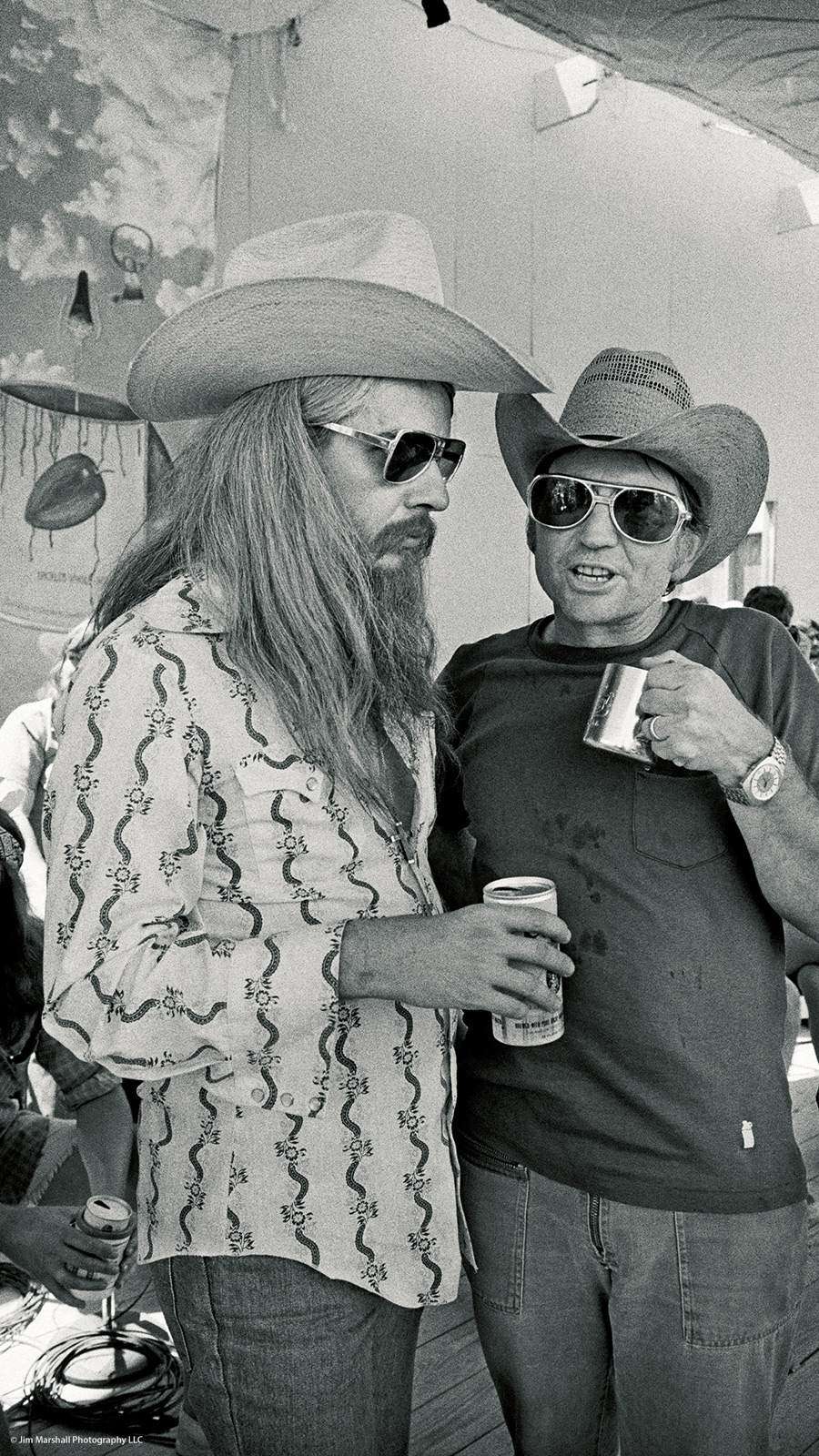 Leon Russell and Willie Nelson, 1973